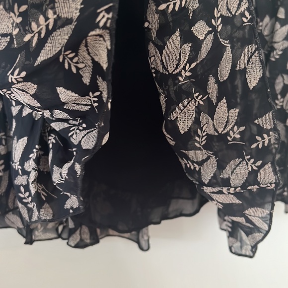 Isabel Marant Etoile Mini Skirt Prune Black Printed Georgette - Picture 10 of 10